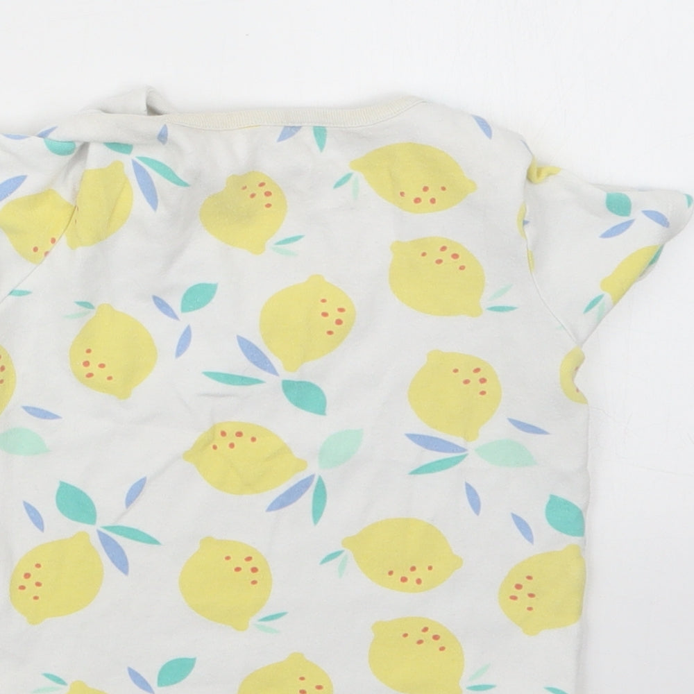 F&F Girls Yellow Geometric  Basic T-Shirt Size 2-3 Years