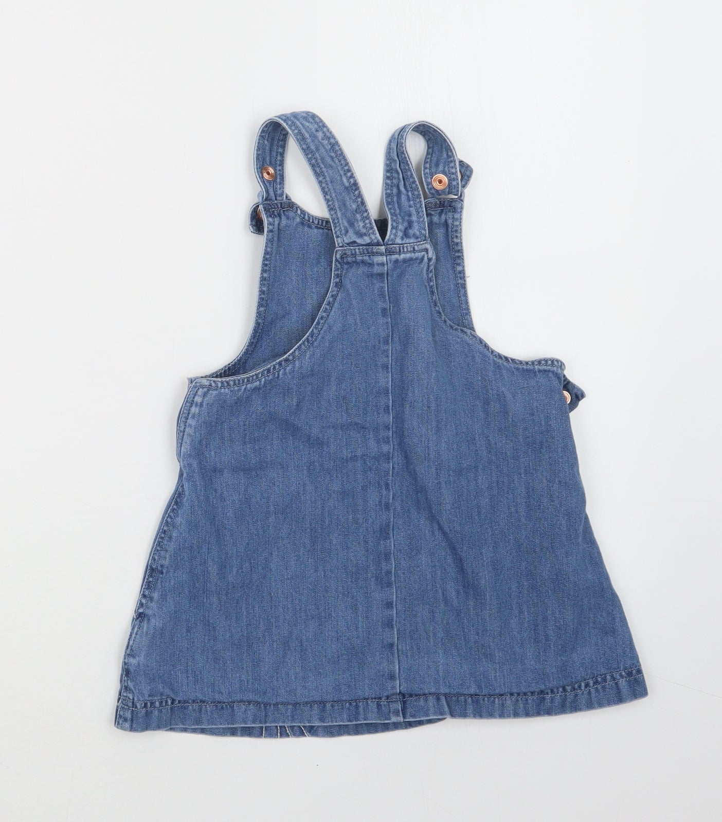 Mothercare Girls Blue   Pinafore/Dungaree Dress  Size 2-3 Years