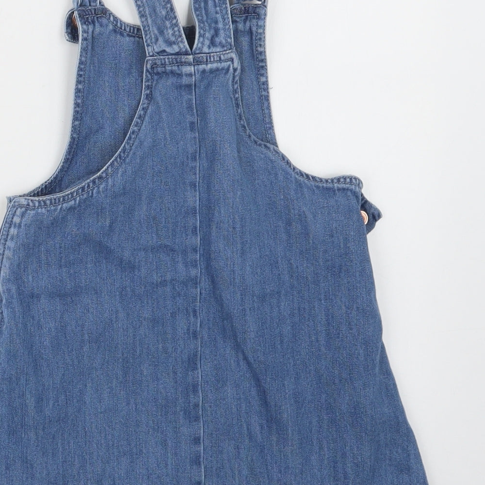 Mothercare Girls Blue   Pinafore/Dungaree Dress  Size 2-3 Years