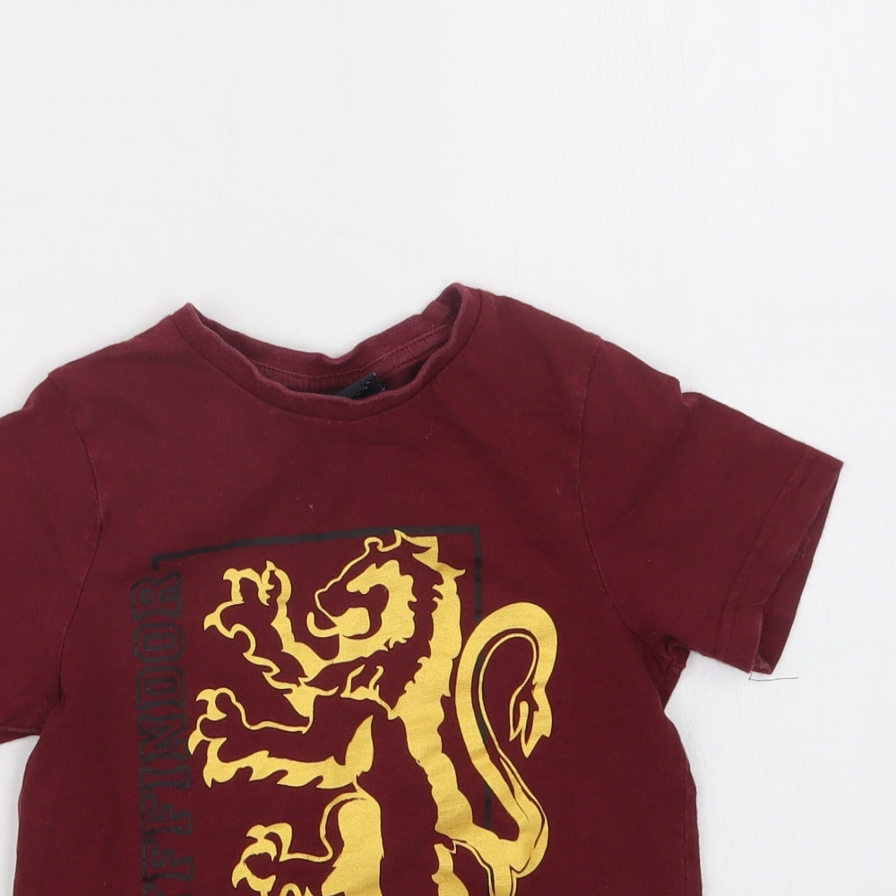 TU Girls Red   Basic T-Shirt Size 5 Years  - Harry Potter