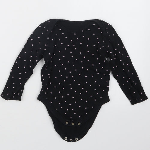 George Girls Black Polka Dot  Babygrow One-Piece Size 18-24 Months