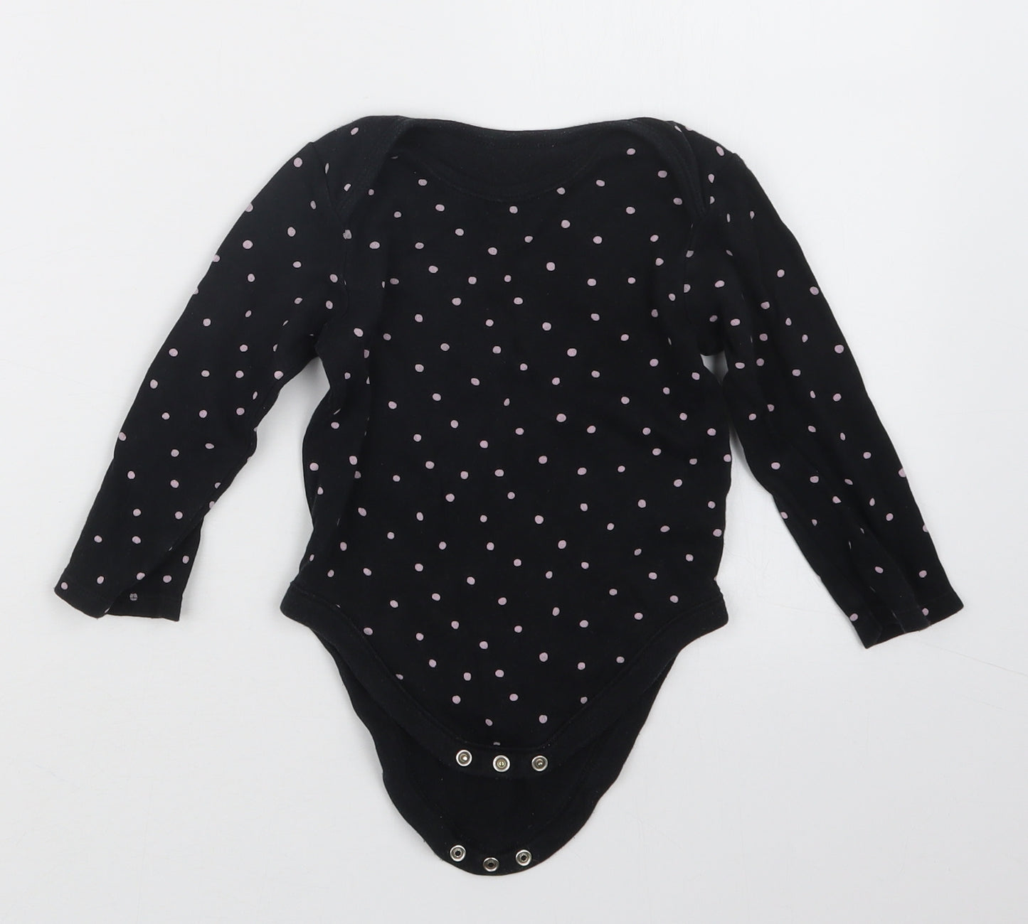 George Girls Black Polka Dot  Babygrow One-Piece Size 18-24 Months