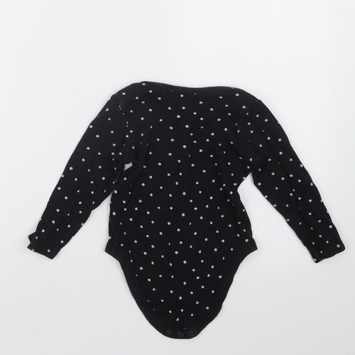 George Girls Black Polka Dot  Babygrow One-Piece Size 18-24 Months