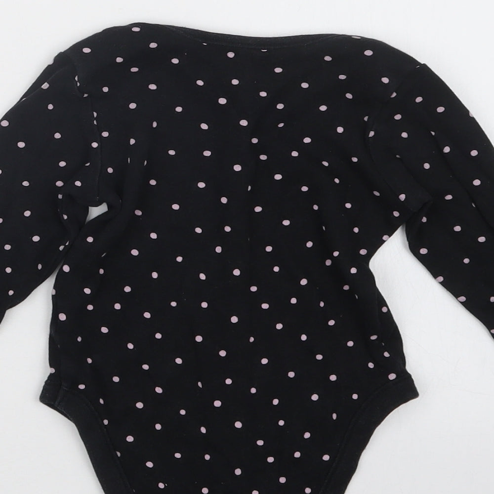 George Girls Black Polka Dot  Babygrow One-Piece Size 18-24 Months