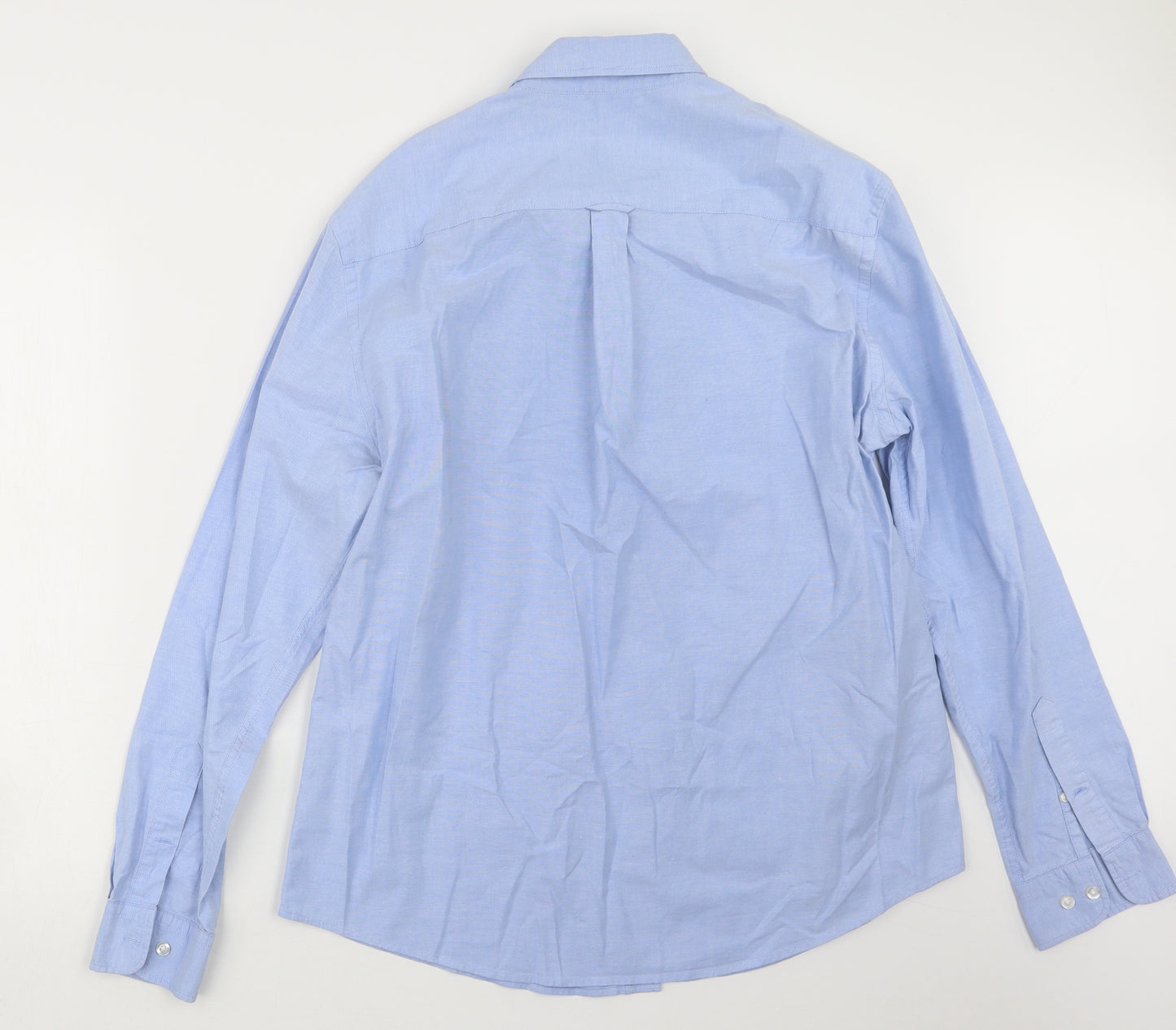 TU Mens Blue    Button-Up Size L