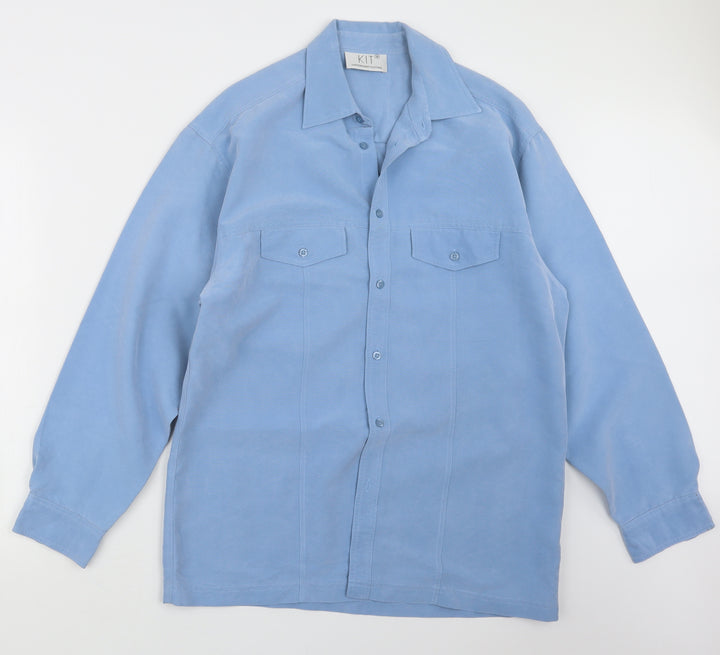Kit Mens Blue    Button-Up Size M