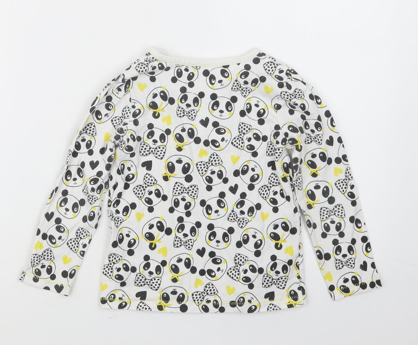 George Girls Black Geometric  Basic T-Shirt Size 3-4 Years