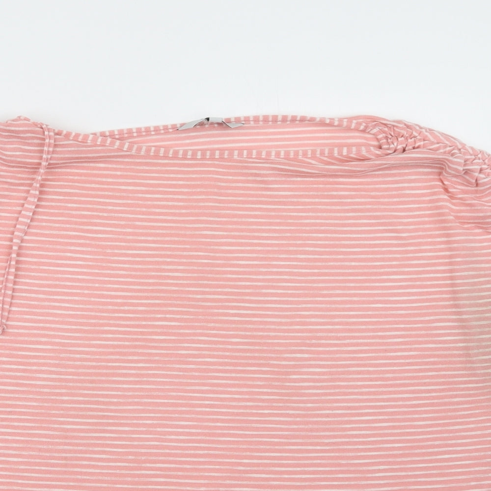 NEXT Womens Pink Striped  Basic T-Shirt Size 16