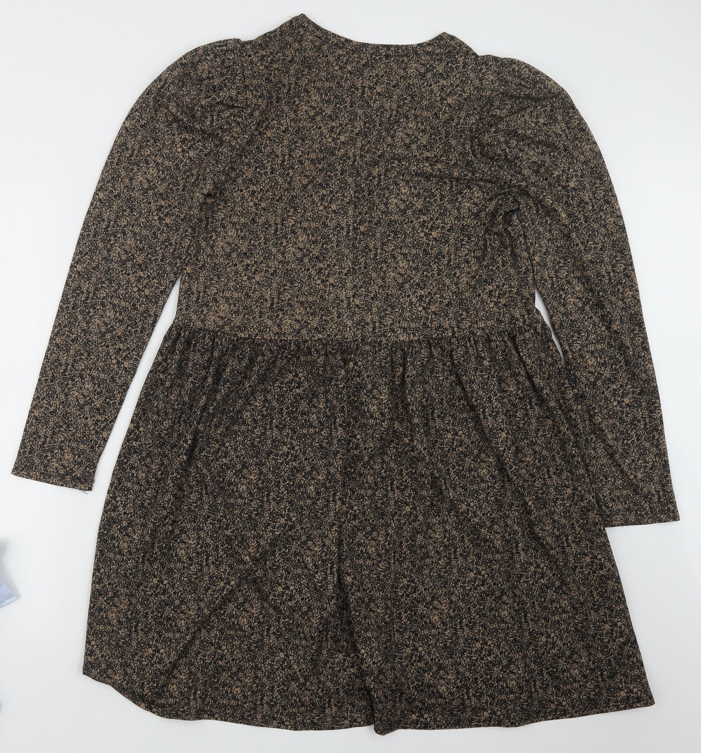 Zara Womens Beige Floral  T-Shirt Dress  Size S