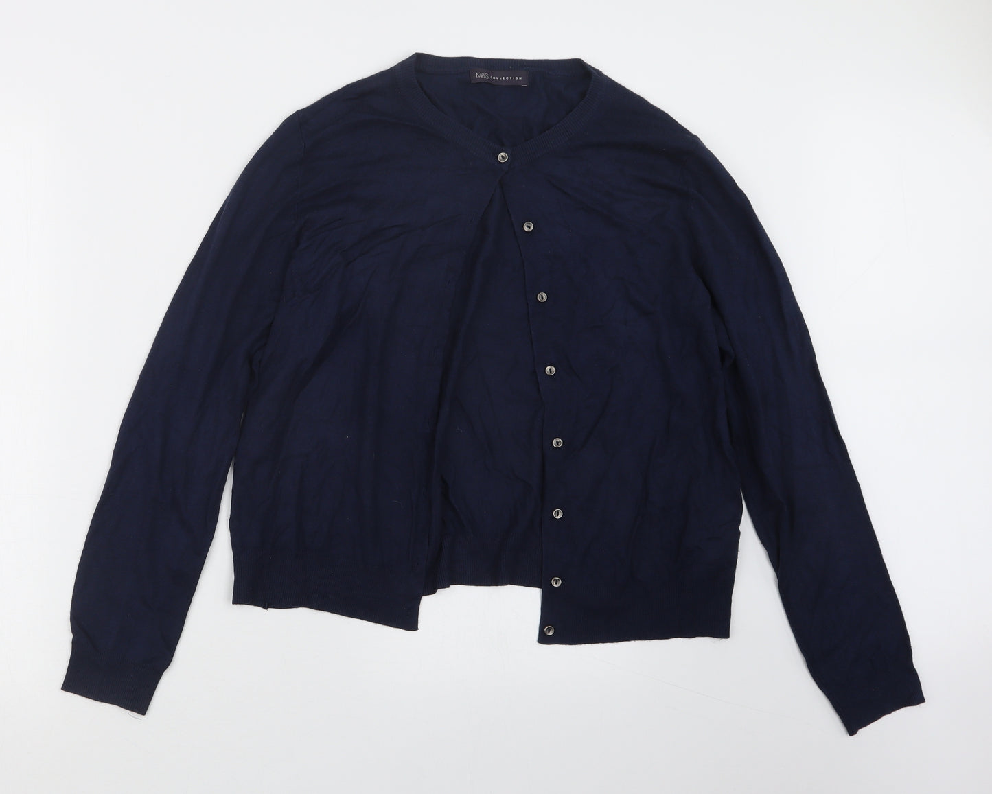 Marks and Spencer Womens Blue   Cardigan Jumper Size 18