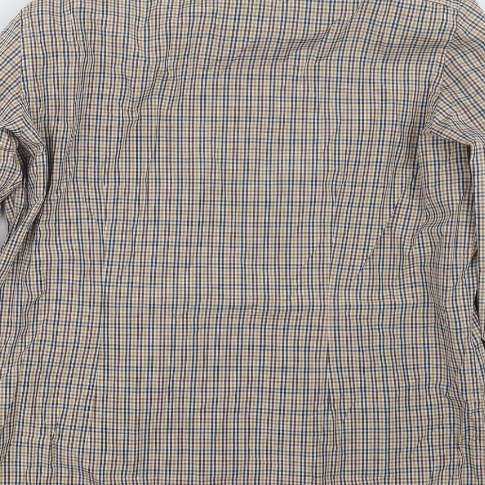 NEXT Mens Blue Check   Button-Up Size 17