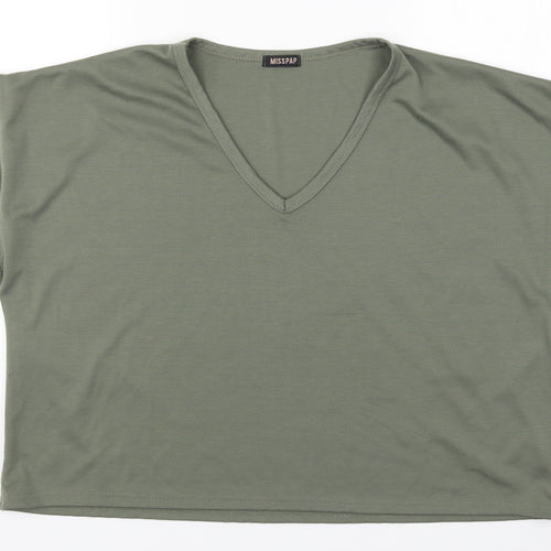 Misspap Womens Green   Basic T-Shirt Size L