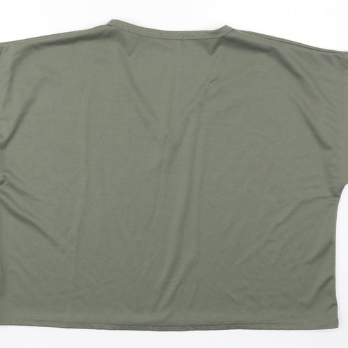 Misspap Womens Green   Basic T-Shirt Size L