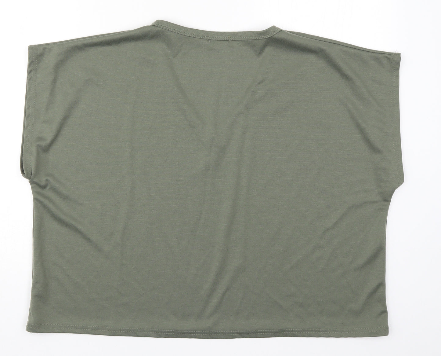Misspap Womens Green   Basic T-Shirt Size L