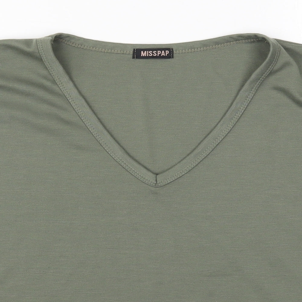 Misspap Womens Green   Basic T-Shirt Size L
