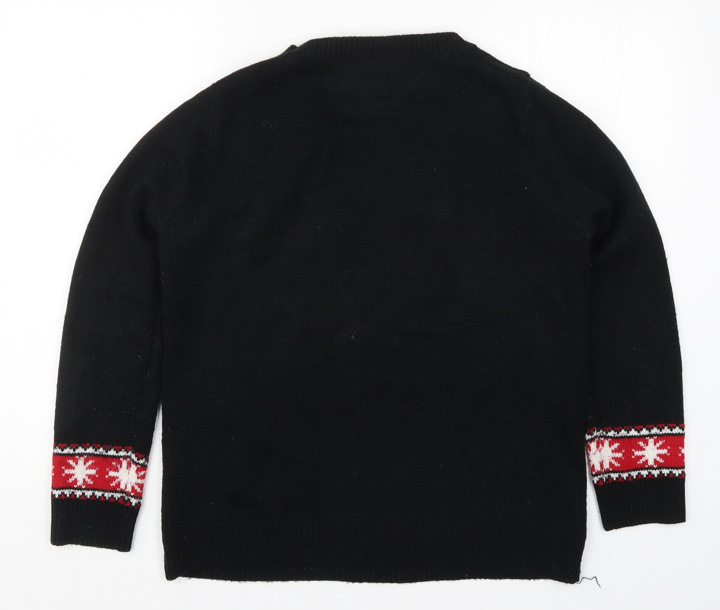 George Womens Black  Knit Pullover Jumper Size 14  - Christmas Prints