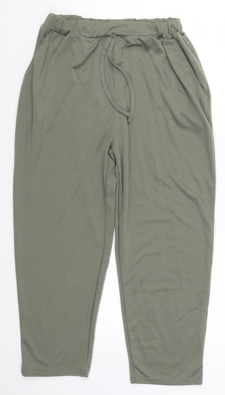 Misspap Womens Green   Sweatpants Trousers Size L L23 in