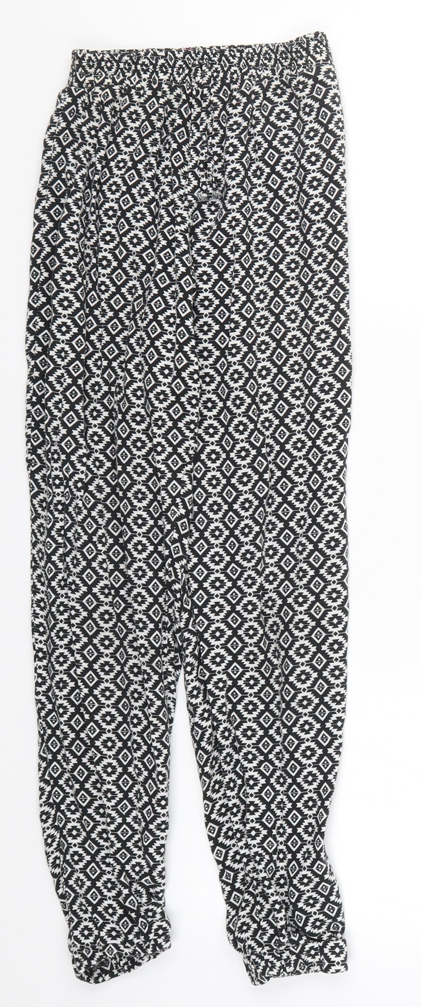 Young Dimension Girls Black Geometric  Bloomer Trousers Size 10-11 Years