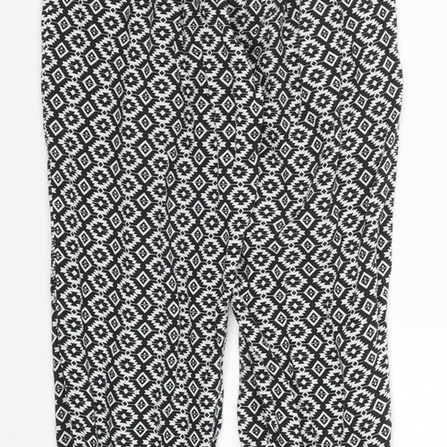 Young Dimension Girls Black Geometric  Bloomer Trousers Size 10-11 Years