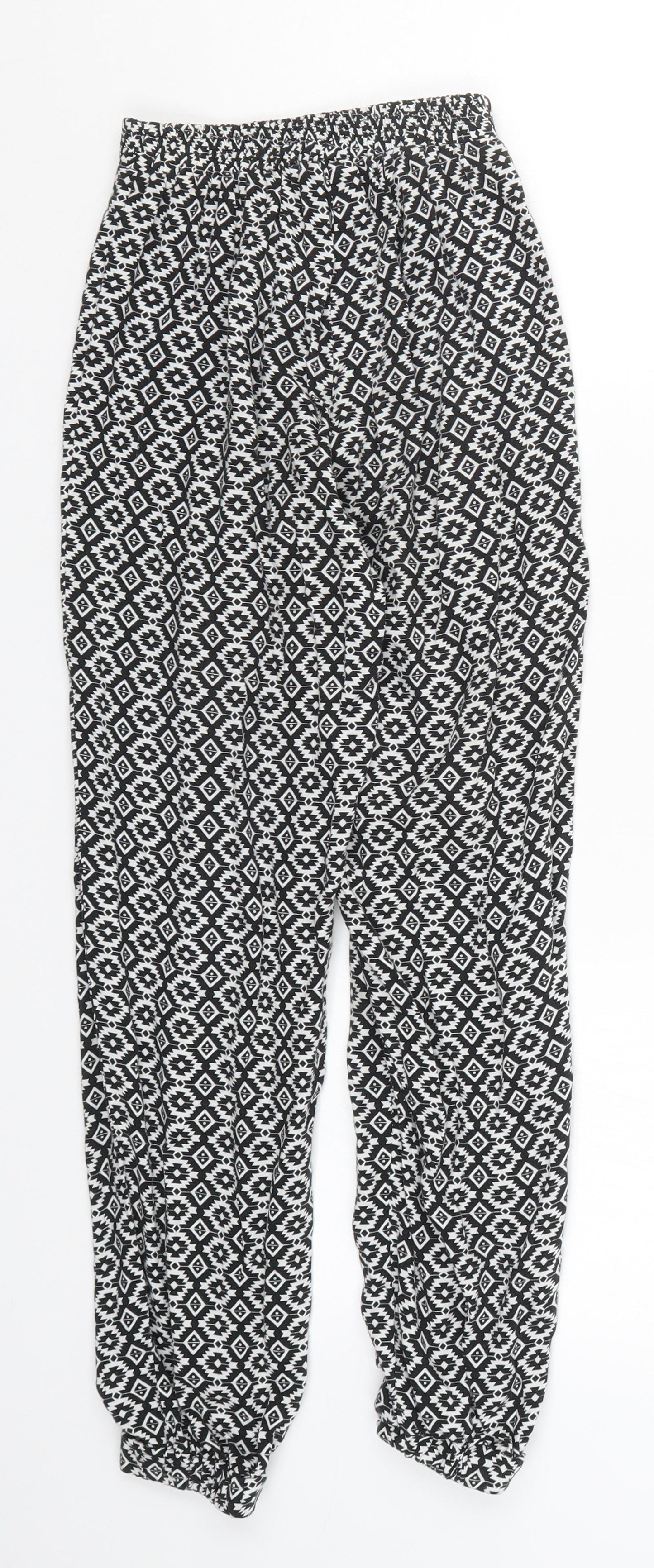 Young Dimension Girls Black Geometric  Bloomer Trousers Size 10-11 Years