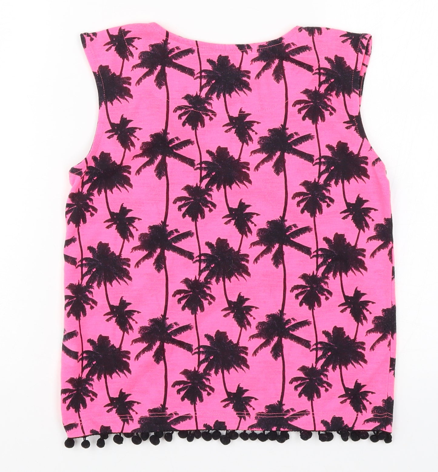 Young Dimension Girls Pink   Basic Tank Size 12-13 Years  - Chill Out Summer Fun Miami Beach