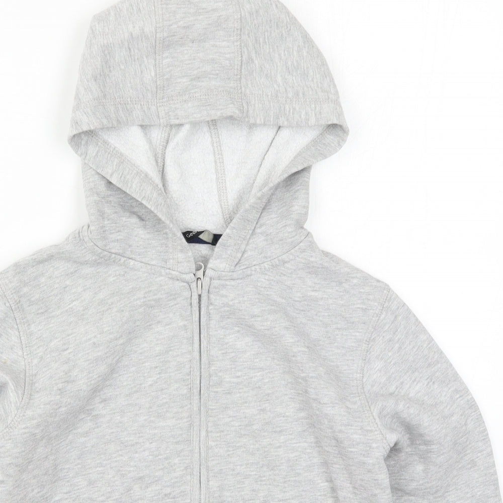 George Boys Grey   Full Zip Hoodie Size 9-10 Years