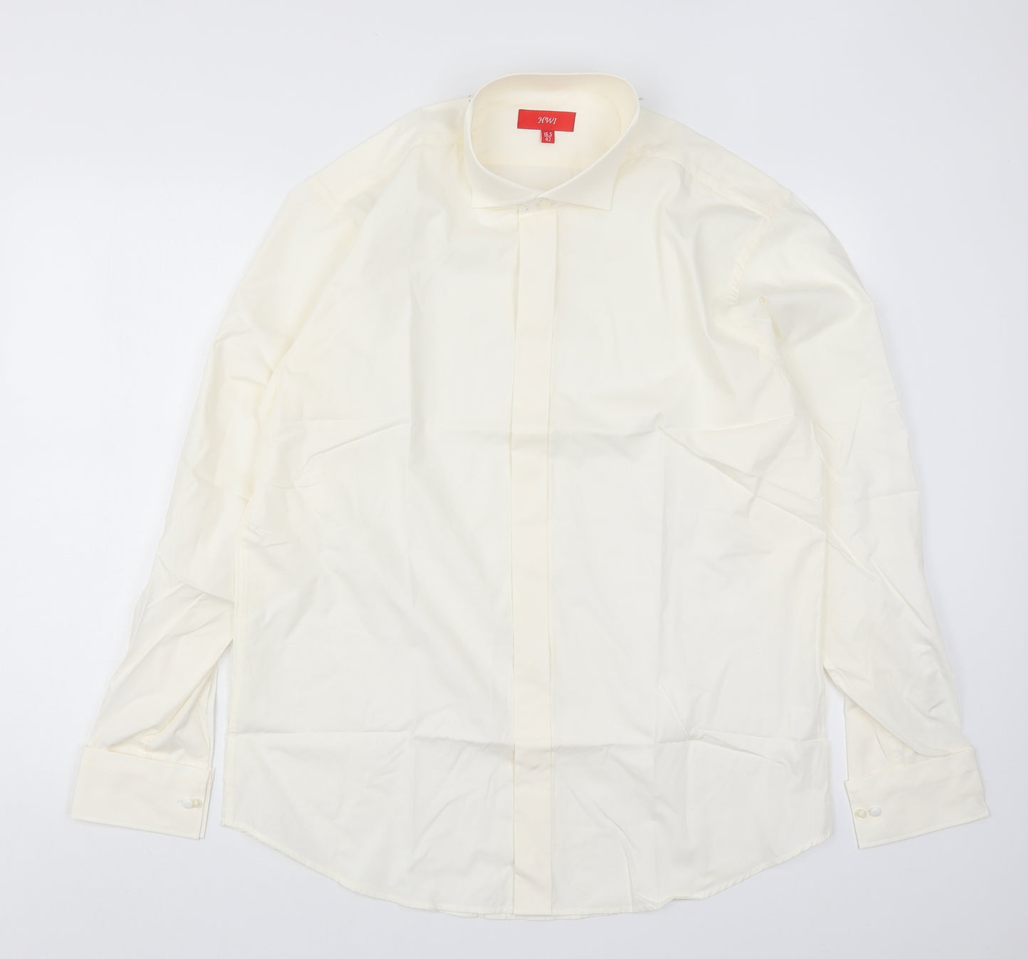 HWI Mens Ivory    Dress Shirt Size 16.5