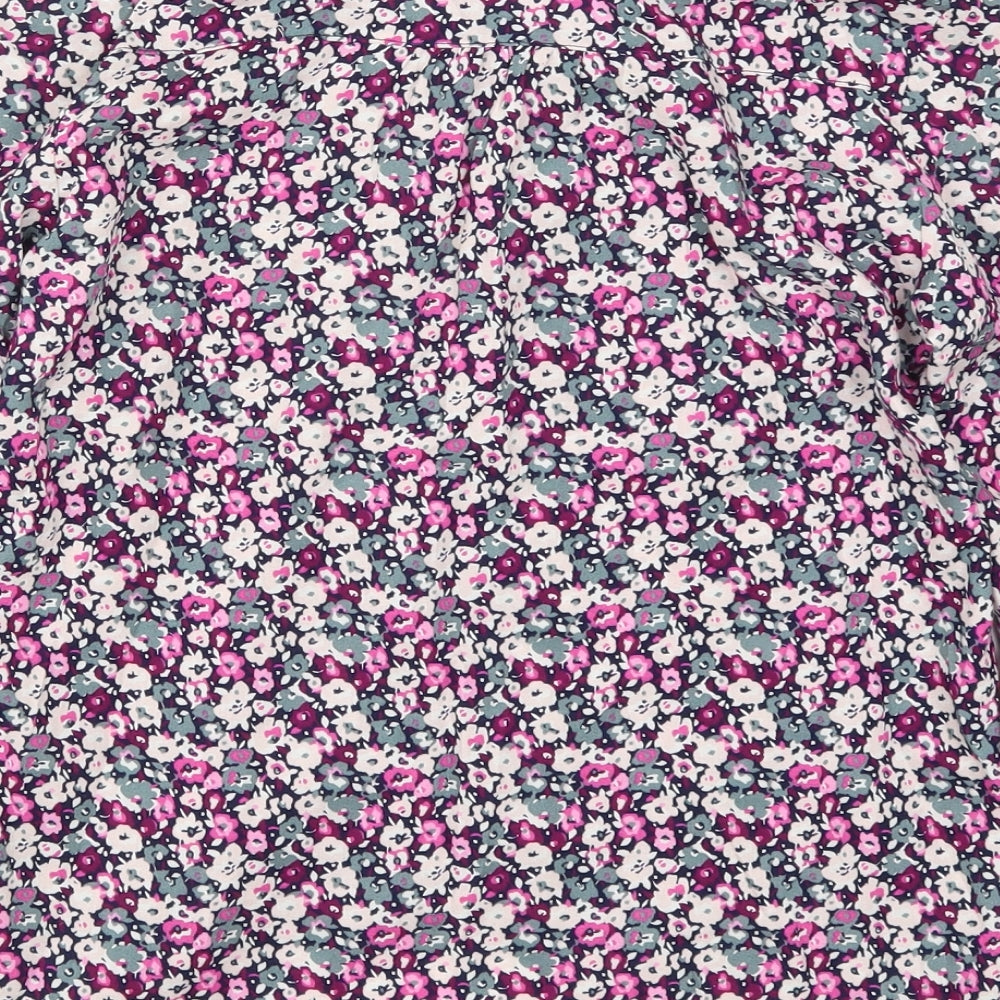 H&M Girls Pink Floral  Basic Button-Up Size 12 Years