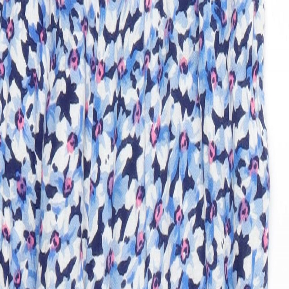Young Dimension Girls Blue Floral  Playsuit One-Piece Size 10-11 Years