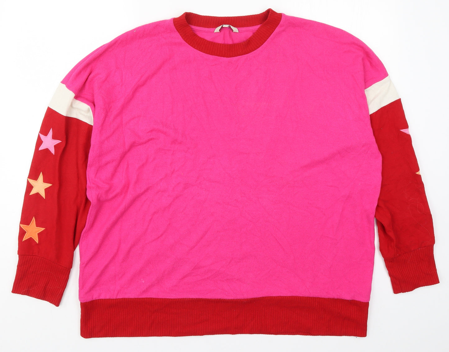 NEXT Womens Pink  Knit Pullover Jumper Size 22  - Stars