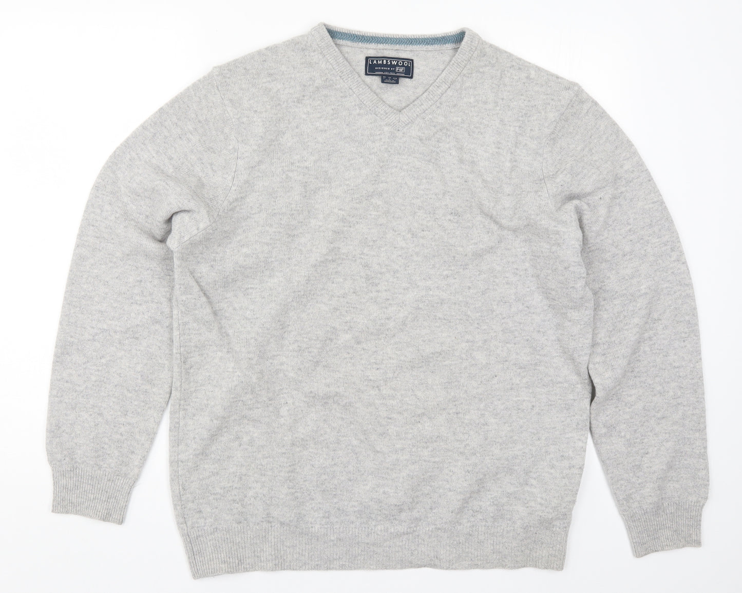 F&F Mens Grey  Knit Pullover Jumper Size L