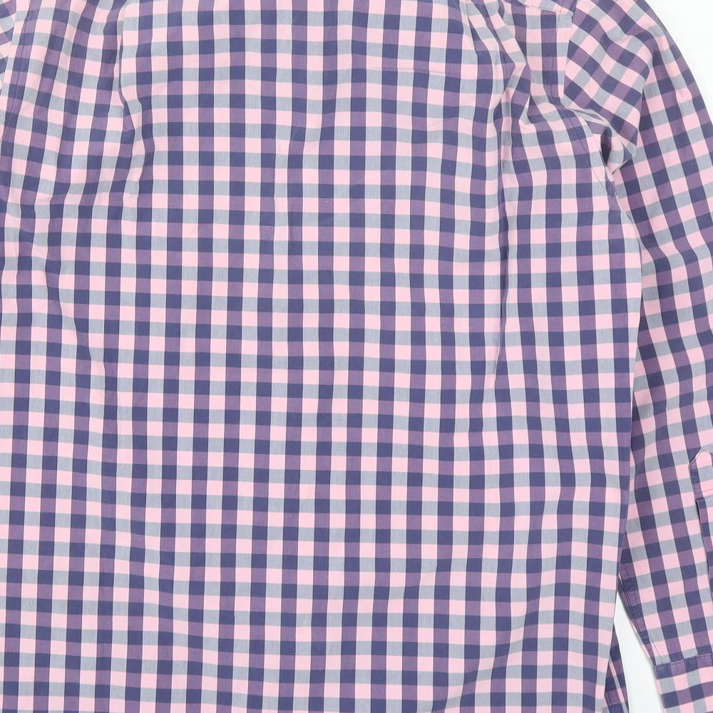 Charles Tyrwhitt Mens Pink Check   Button-Up Size S