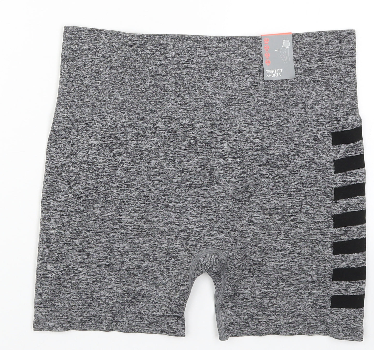 Primark Womens Grey Striped  Compression Shorts Size 18