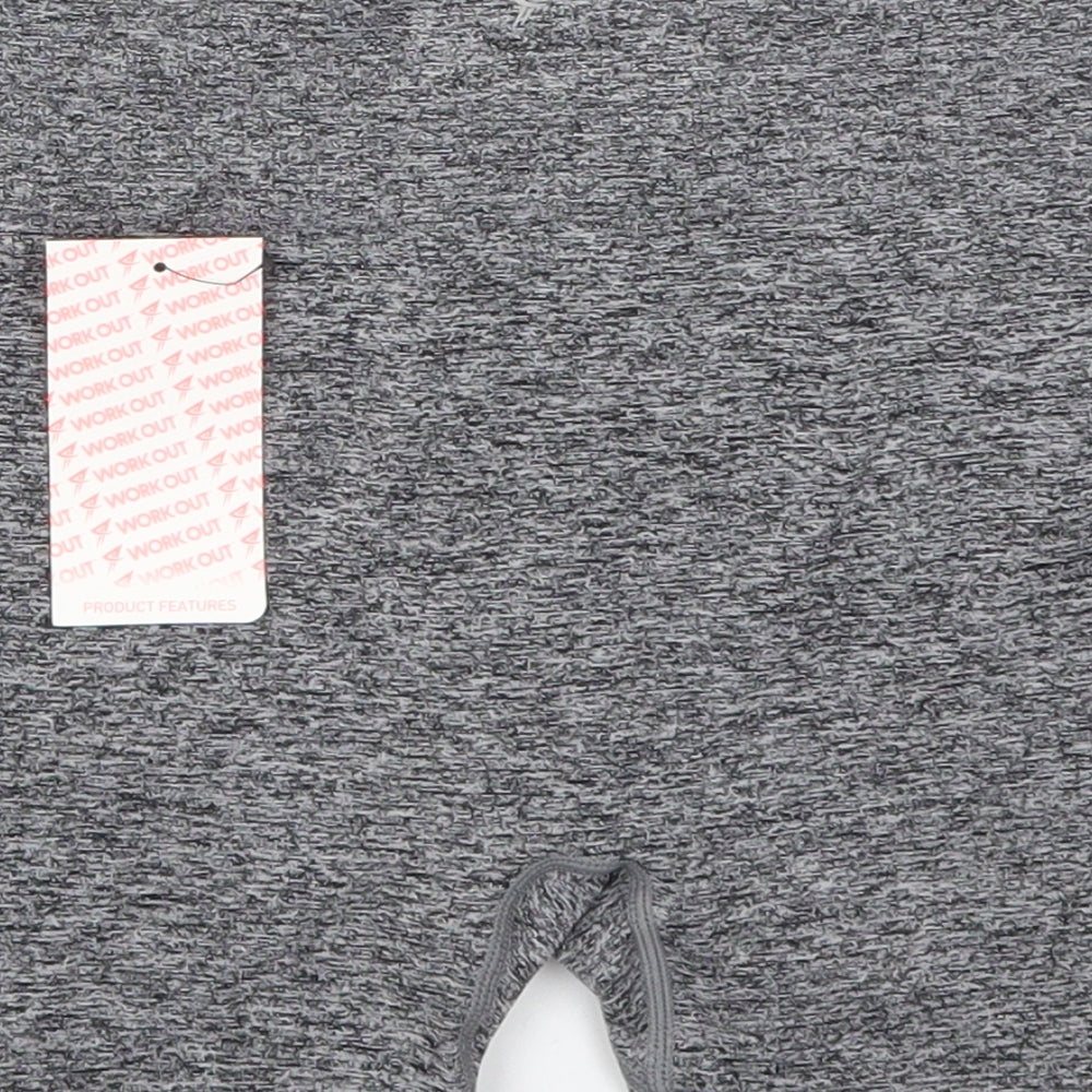 Primark Womens Grey Striped  Compression Shorts Size 18