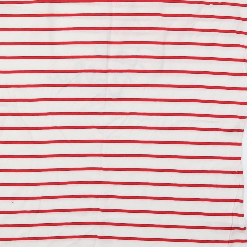 TU Womens Red Striped  Basic T-Shirt Size 16  - Ciao Bella