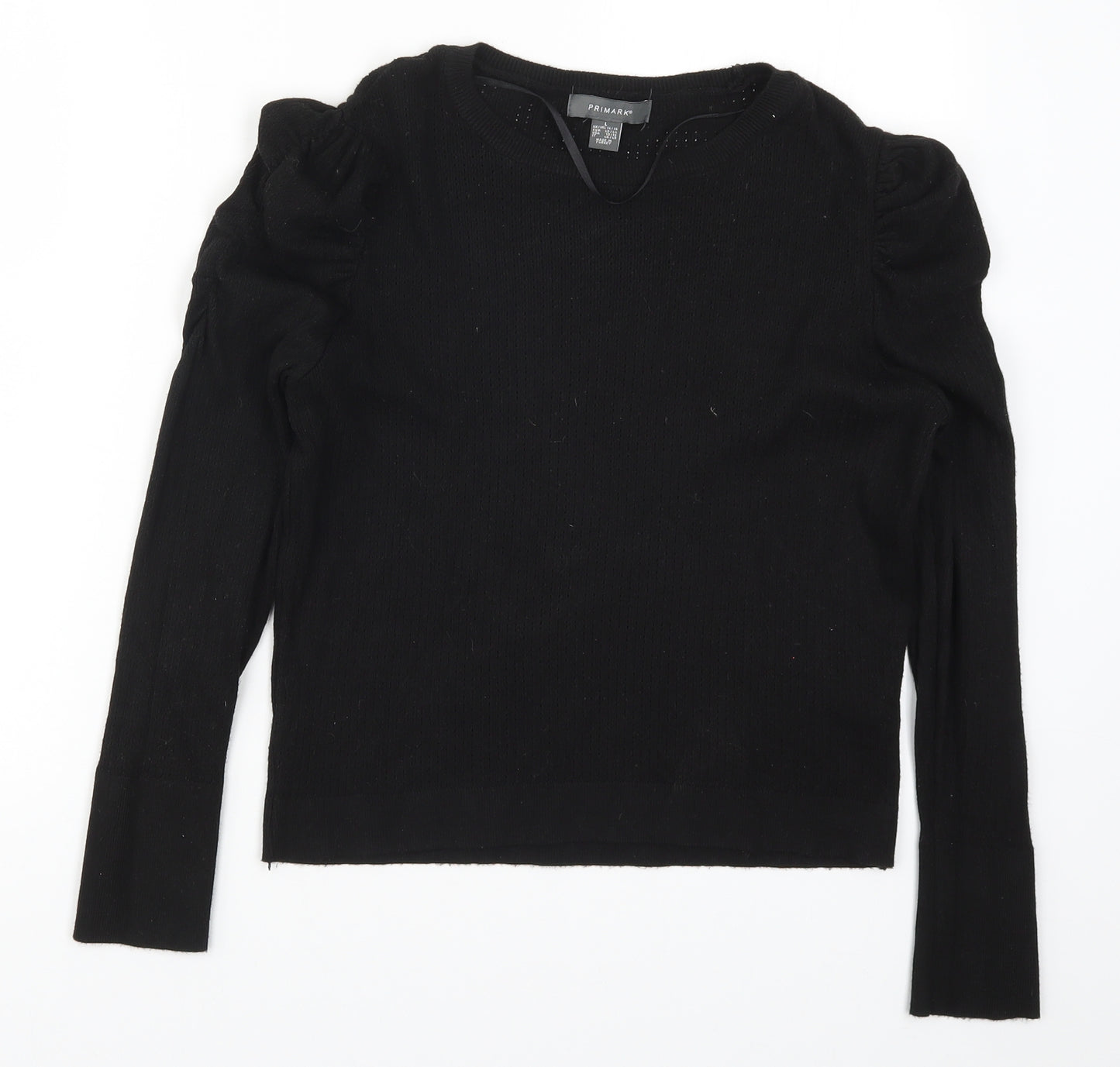 Primark Womens Black  Knit Pullover Jumper Size 14