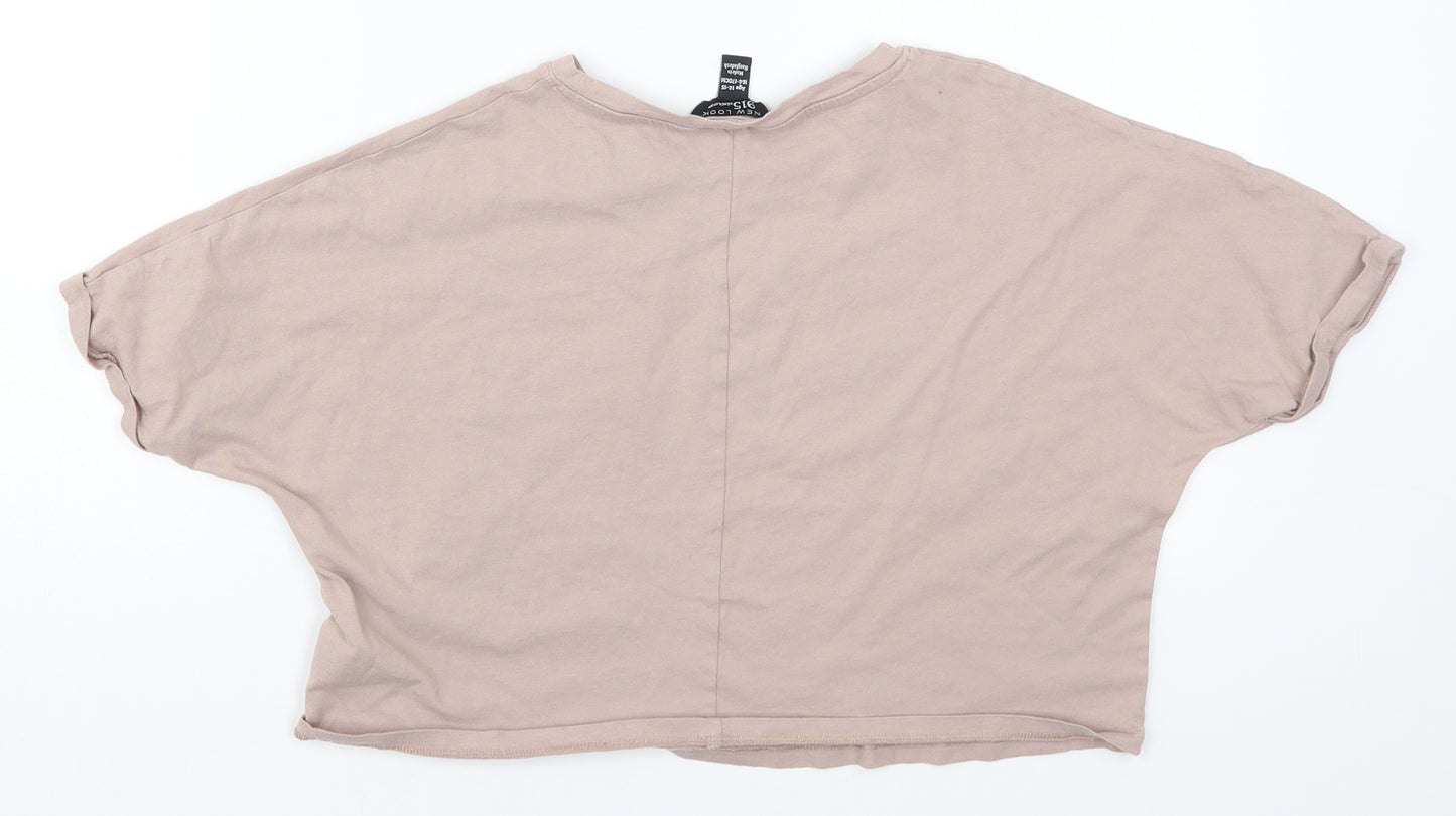 New Look Girls Pink   Cropped T-Shirt Size 14-15 Years