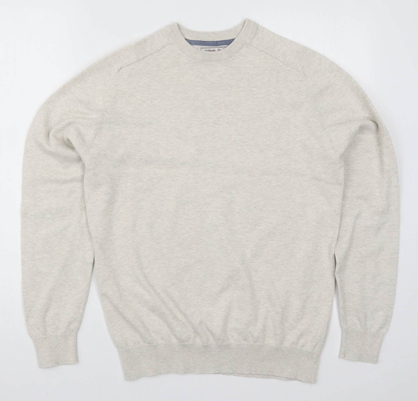 TU Mens Beige  Knit Pullover Jumper Size S