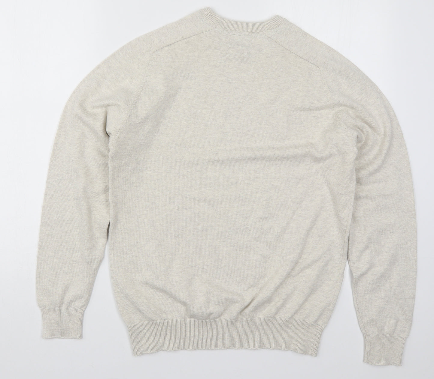 TU Mens Beige  Knit Pullover Jumper Size S