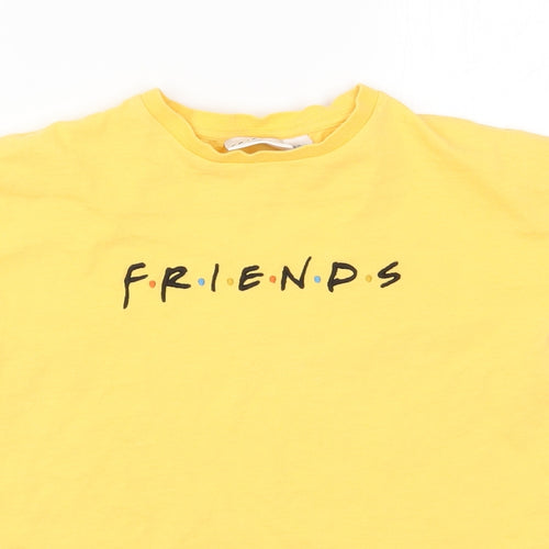 Primark Girls Yellow   Basic T-Shirt Size 11-12 Years  - Friends
