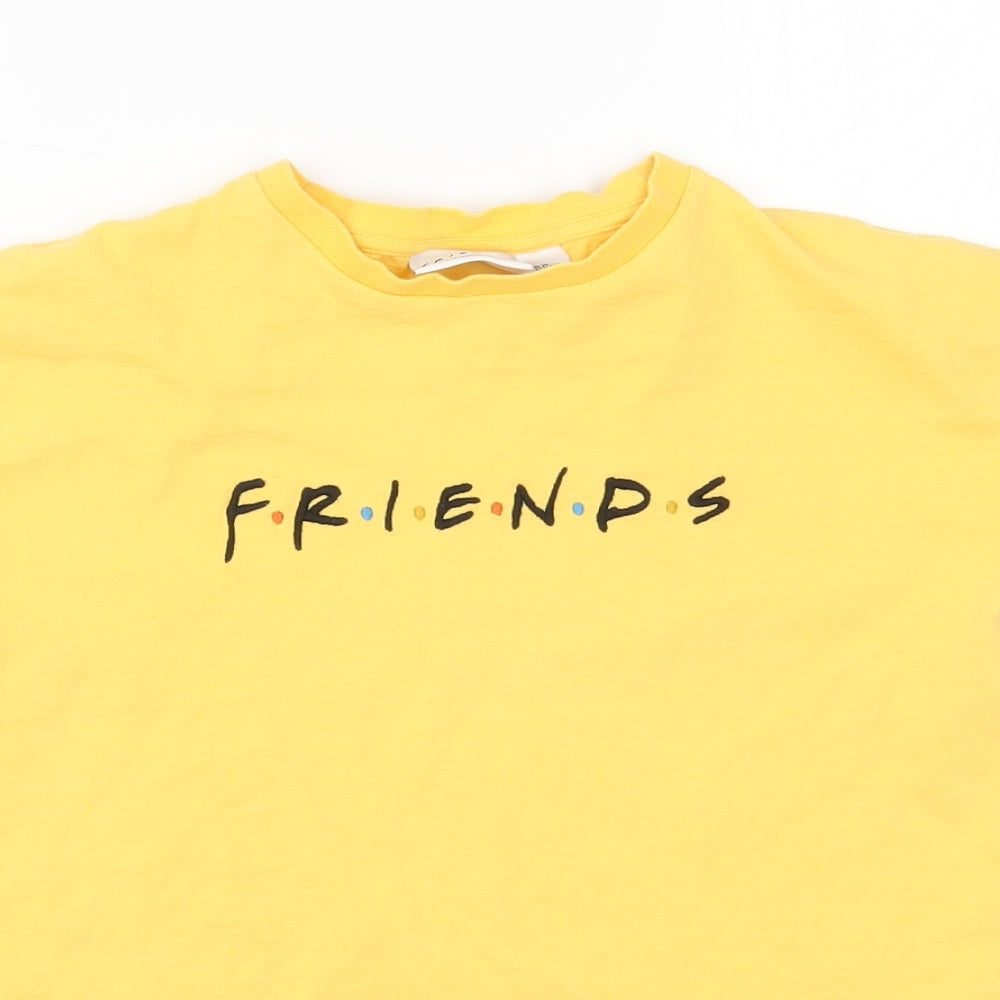 Primark Girls Yellow   Basic T-Shirt Size 11-12 Years  - Friends