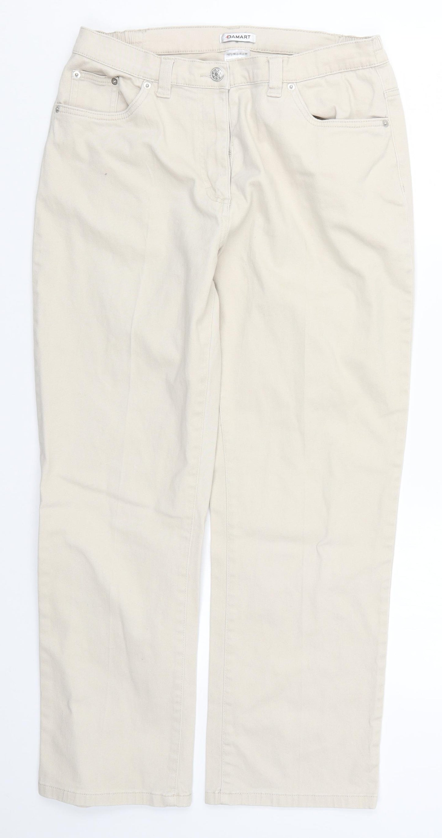 Damart Womens Beige   Trousers  Size 14 L26.5 in