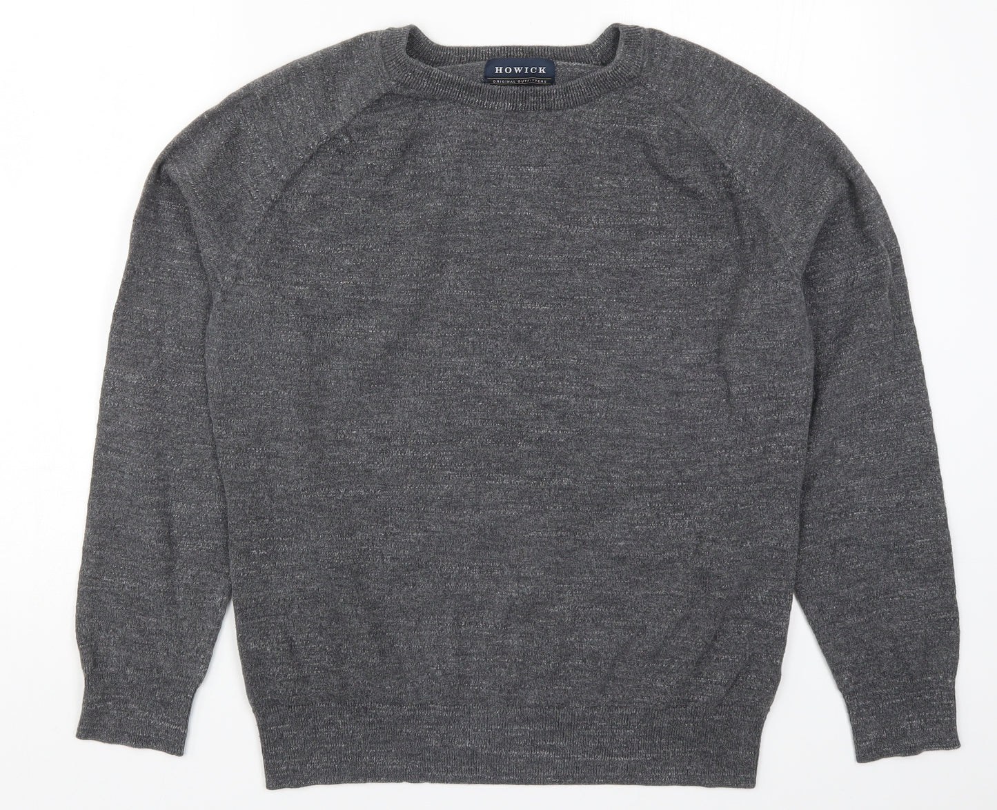 Howick Mens Grey  Knit Pullover Jumper Size L