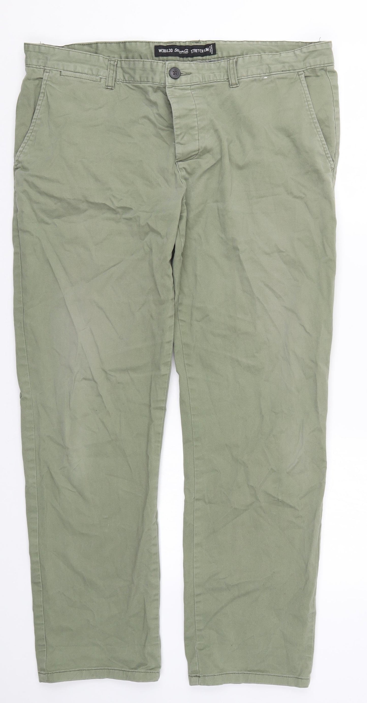 Denim Co Mens Green   Trousers  Size 38 L30 in