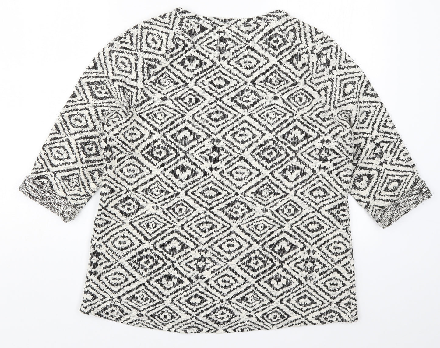 Matalan Womens Grey Geometric  Pullover Jumper Size 14