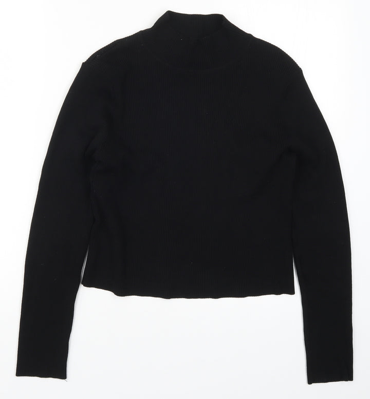 H&M Womens Black  Knit Pullover Jumper Size L