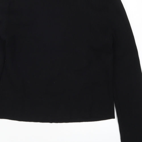 H&M Womens Black  Knit Pullover Jumper Size L