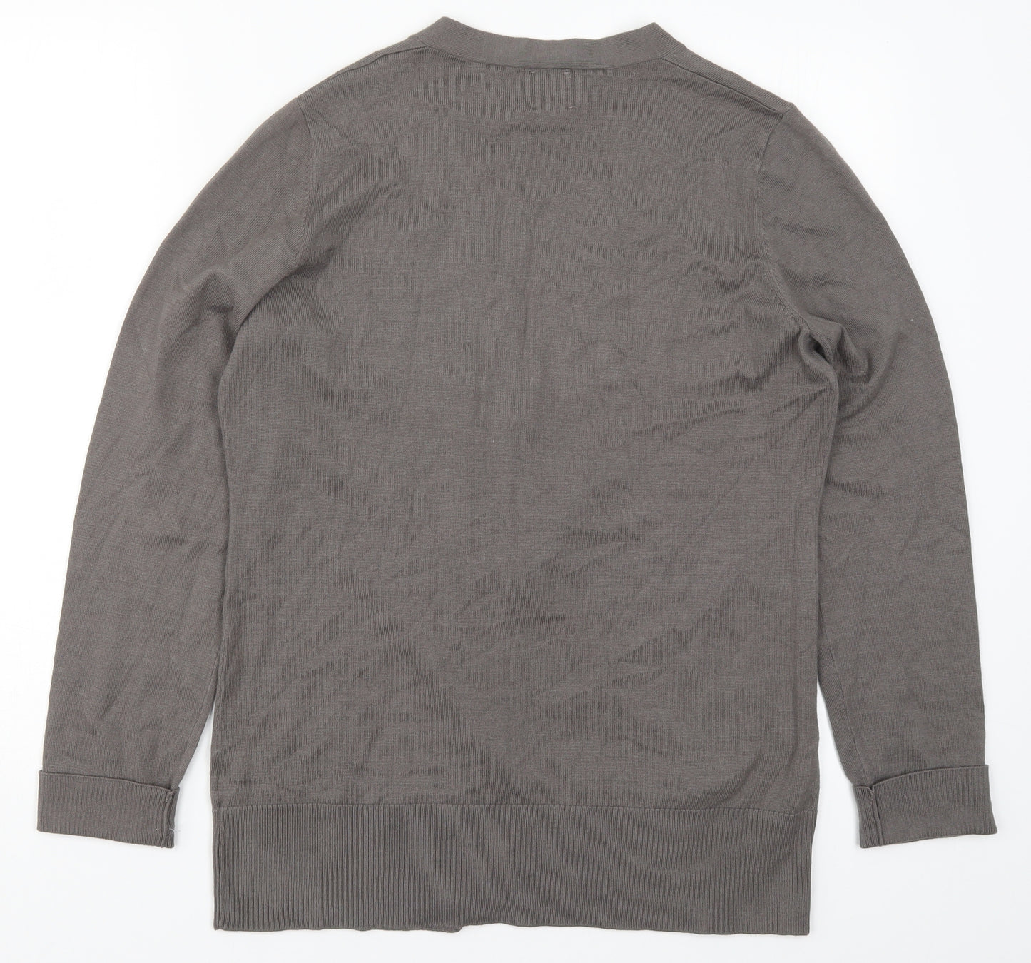 Anne Klein Womens Grey  Knit Cardigan Jumper Size L
