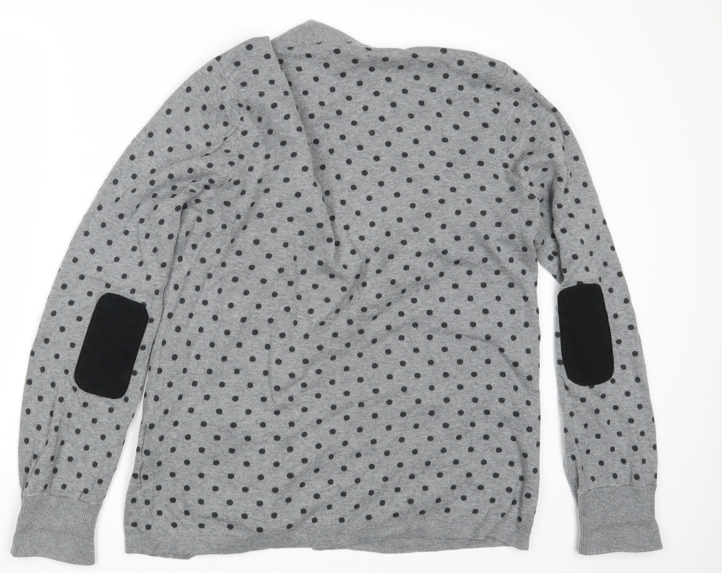 Levi's Mens Grey Polka Dot  Cardigan Jumper Size XL