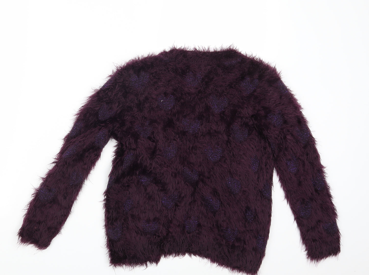 TU Girls Purple   Cardigan Jumper Size 8 Years